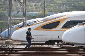 Bullet Train Maintenance in Nanjing