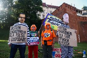 Anti-government Protest In Krakow, Poland