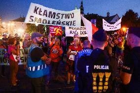 Anti-government Protest In Krakow, Poland