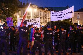 Anti-government Protest In Krakow, Poland