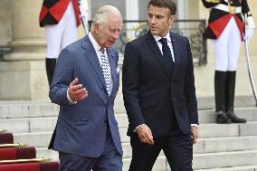 King Charles III And Queen Camilla At Elysee Palace - Visit In France