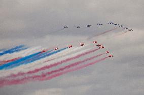 Visit Of Charles III: Flight Over Paris By The Royal Air Force And Patrouille De France