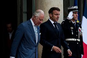 King Charles III Received At The Elysée Palace By Macron