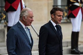 King Charles III Received At The Elysée Palace By Macron