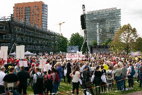 Hospital Workers Go On Strike Against Federal Policy In Duesseldorf