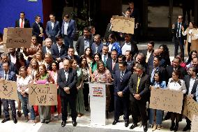 Xochitl Galvez, Presidential Candidate, Meets With Legislators From The Broad Front For Mexico