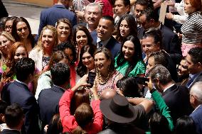 Xochitl Galvez, Presidential Candidate, Meets With Legislators From The Broad Front For Mexico