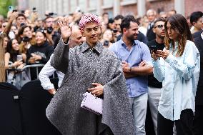 Celebrity Arrivals At Fendi Fashion Show During The Milan Fashion Week Womenswear Spring Summer 2024