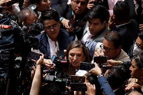 Xochitl Galvez, Presidential Candidate, Meets With Legislators From The Broad Front For Mexico