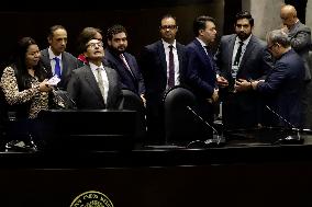 Rogelio Ramirez De La O, Secretary Of The Treasury Of Mexico Appears Before Legislators