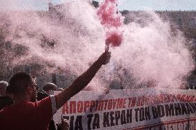 24 Hours General Strike In Athens