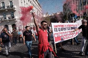 24 Hours General Strike In Athens