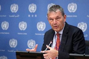 UN Press Briefing On Palestinian Refugees InNew York City