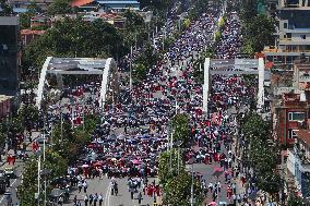 Public School Teachers Protest In Nepal