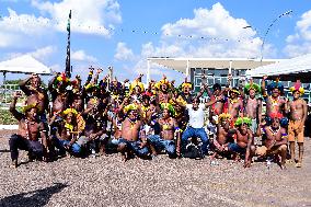 Indigenous People Celebrate The Positive Outcome Of The 'Temporal Milestone' Trial In Front Of The Supreme Court In Brasilia