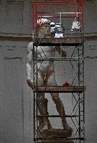 Michelangelo's Statue Of David Gets Clean-Up - Florence