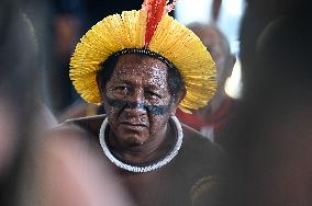 Indigenous People Celebrate The Positive Outcome Of The 'Temporal Milestone' Trial In Front Of The Supreme Court In Brasilia