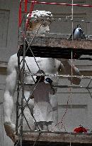 Michelangelo's Statue Of David Gets Clean-Up - Florence