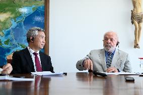 Brazilian President Luiz Inacio Lula Da Silva Receives The Chinese Communist Party.