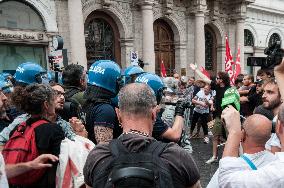 Protest In Rome, Italy