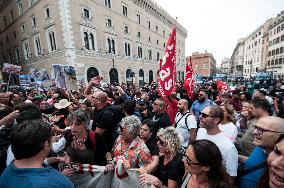 Protest In Rome, Italy