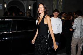 Celebrity Arrivals At Versace Gala Dinner During The Milan Fashion Week Womenswear Spring Summer 2024