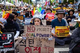 March To Commemorate World Climate Action Day In Seoul