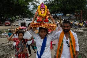 Deity Ganesha Immersion In India