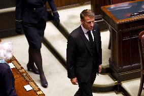 President Macron At Late Italian President Napolitano State Funeral - Rome