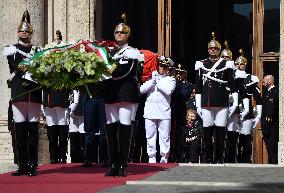 Late Italian President Napolitano Non-Religious State Funeral - Rome