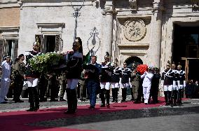 Late Italian President Napolitano Non-Religious State Funeral - Rome