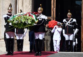 Late Italian President Napolitano Non-Religious State Funeral - Rome