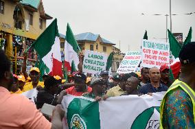 TUC Protest Proscription Of Road Transport Employers’ Association Of Nigeria (RTEAN) In Lagos