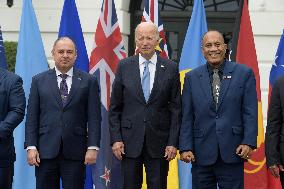 President Biden Hold A Pacific Island Leaders Family Photo