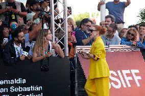 Jessica Chastain Arrived To San Sebastián During The 71st San Sebastian International Film Festival