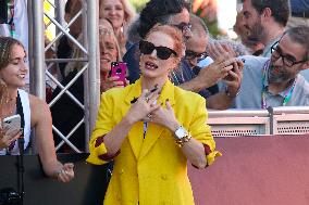 Jessica Chastain Arrived To San Sebastián During The 71st San Sebastian International Film Festival