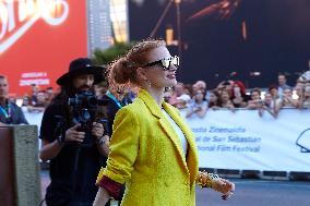 Jessica Chastain Arrived To San Sebastián During The 71st San Sebastian International Film Festival