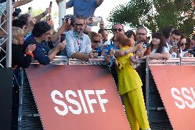 Jessica Chastain Arrived To San Sebastián During The 71st San Sebastian International Film Festival