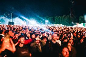 Marracash, Salmo And Fabri Fibra Performs In Concert At Marrageddon Festival In Milan