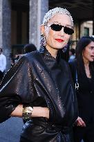 Celebrity Arrivals At Giorgio Armani Fashion Show During The Milan Fashion Week Womenswear Spring Summer 2024