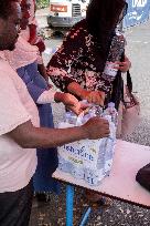 600000 liters of bottled water distribued In Mayotte