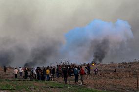 MIDEAST-GAZA-ISRAEL BORDER-PROTEST