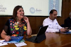 Xochitl Galvez, Presidential Candidate At A Forum On Indigenous Peoples In Mexico