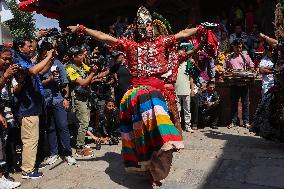 First Day Of Eight Day Long Festival Of Indrajatra.