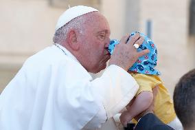 Pope Francis Leads The Weekly General Audience In St Peter Square In Vatican