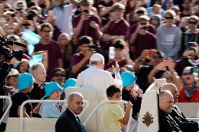 Pope Francis Leads The Weekly General Audience In St Peter Square In Vatican