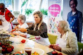 Queen Maxima Visits A Community Center - Amsterdam