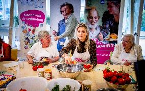 Queen Maxima Visits A Community Center - Amsterdam