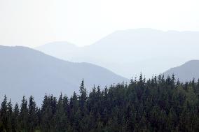 Ukrainian Carpathians from Polonyna Yavirnyk