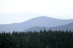 Ukrainian Carpathians from Polonyna Yavirnyk